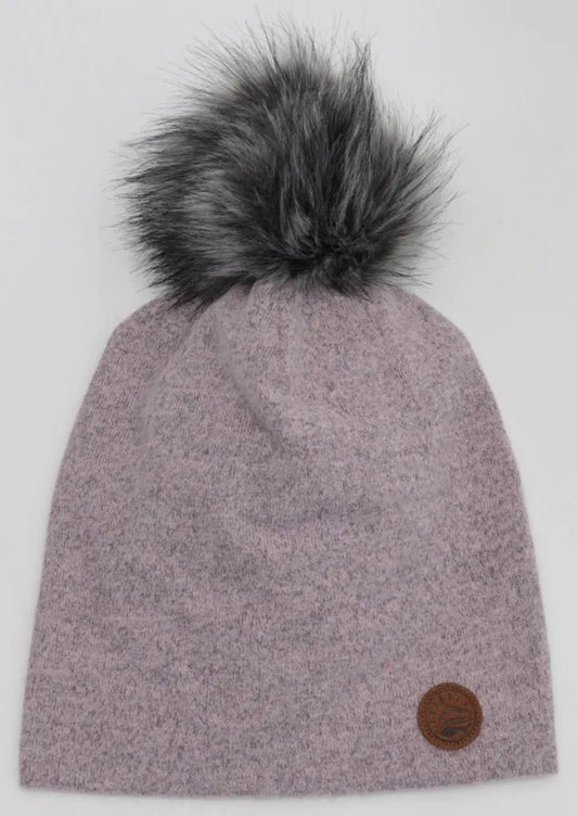 Mid Season Pompom Hat - Rose Mix