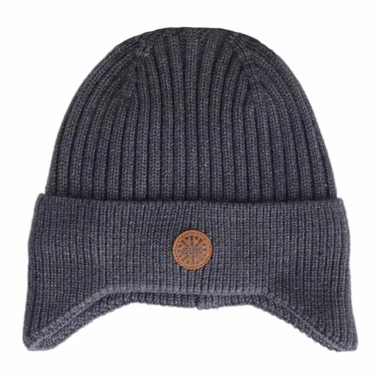 Grey Knit Windproof Hat