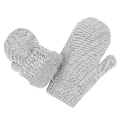 Cozy Knit Mittens | Soft Grey