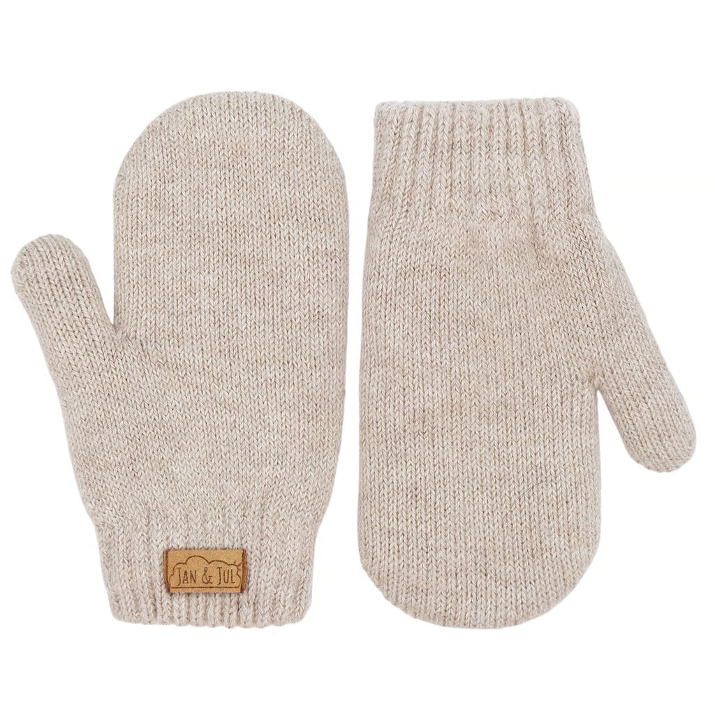 Cozy Knit Mittens | Wheat Feild