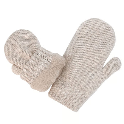 Cozy Knit Mittens | Wheat Feild