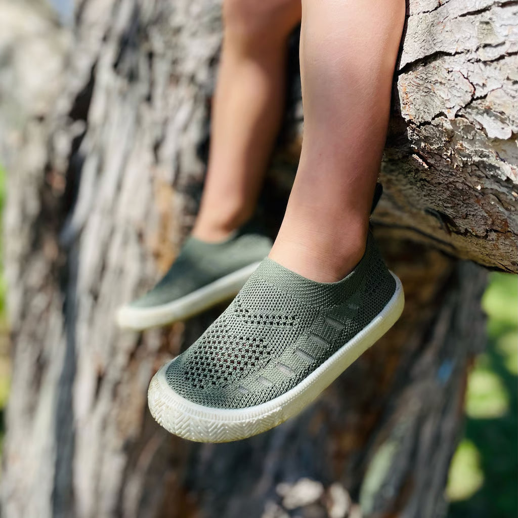 Kids Breeze Slip On Shoes | Army Green