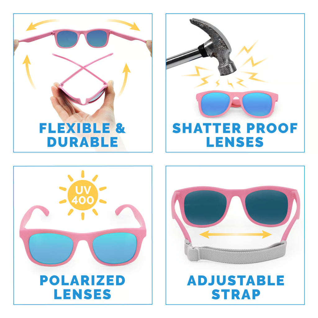 Kids Urban Polarized Sunglasses | Peachy Pink Aurora