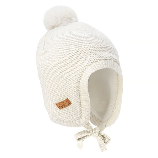 Vanilla Cream |  Pom-Pom Knit Hats