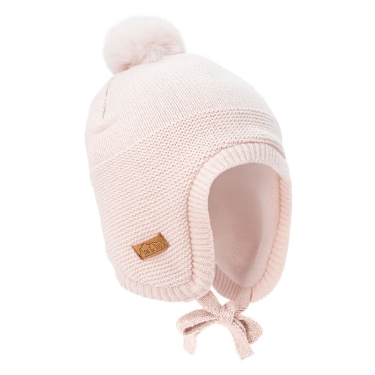 Light Pink |  Pom-Pom Knit Hats