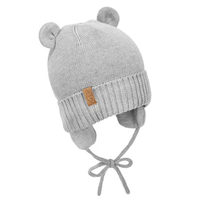 Soft Grey | Bear Knit Hats
