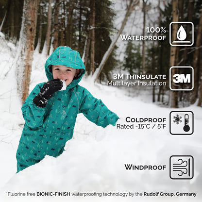 Dusty Pink | Kids Waterproof Snow Gloves