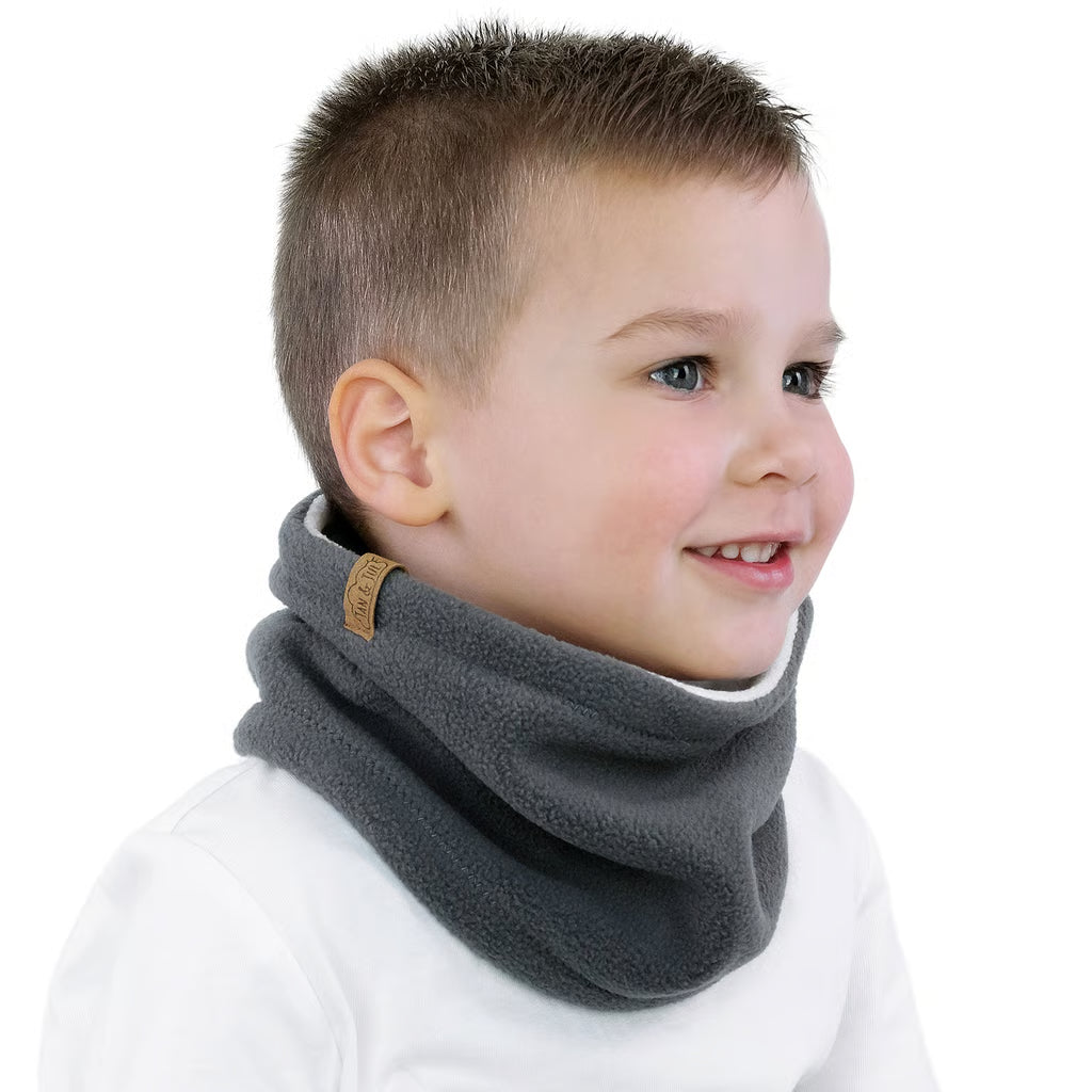 Kids Fleece Neck Warmer | Dark Grey