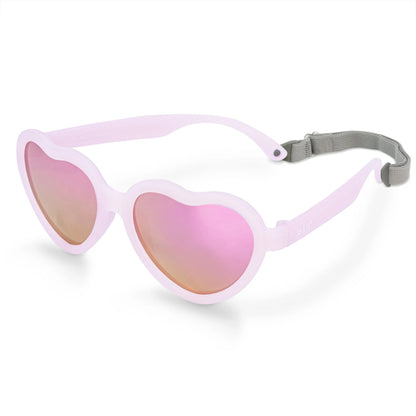Frosty Lavender Kids Polarized Heart Sunglasses (2-6 Years)