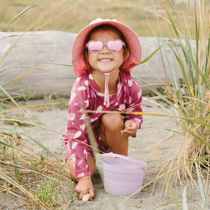 Frosty Lavender Kids Polarized Heart Sunglasses (2-6 Years)
