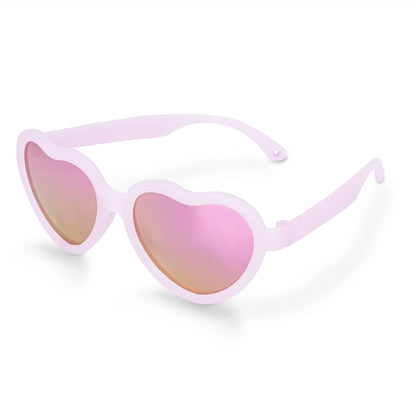 Frosty Lavender Kids Polarized Heart Sunglasses (2-6 Years)