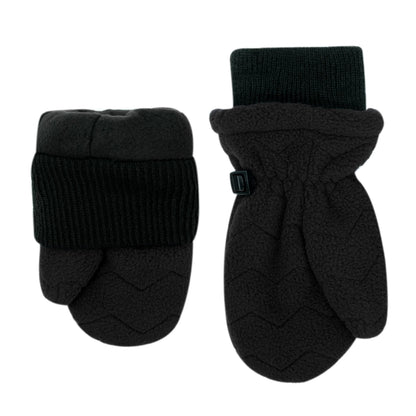 Kids Fleece Mittens | Black