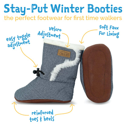 Black - Baby Stay-Put Winter Booties