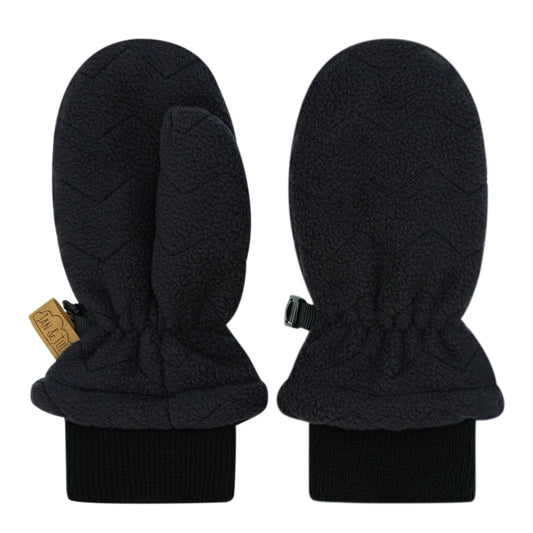 Kids Fleece Mittens | Black