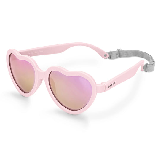 Kids Polarized Heart Sunglasses | Soft Pink