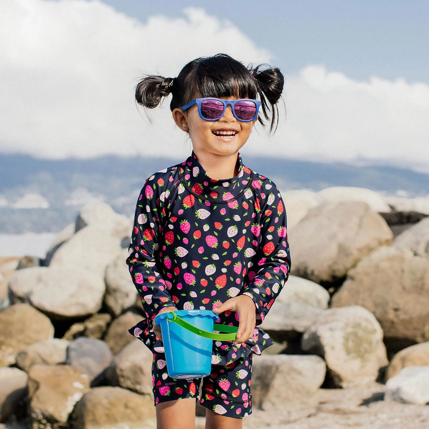 Navy Aurora Polarized Sunglasses