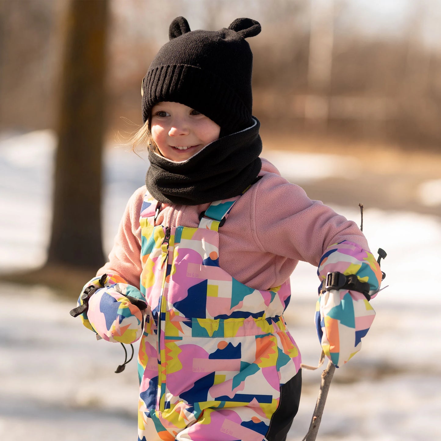 Jet Black | Bear Knit Hats