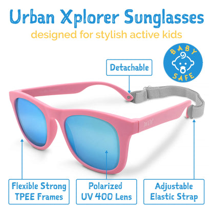 Kids Urban Polarized Sunglasses | Peachy Pink Aurora