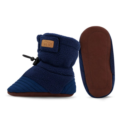 Baby Stay-Put Cozy Booties | Navy