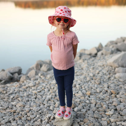 Kids Polarized Heart Sunglasses | Nautical Red