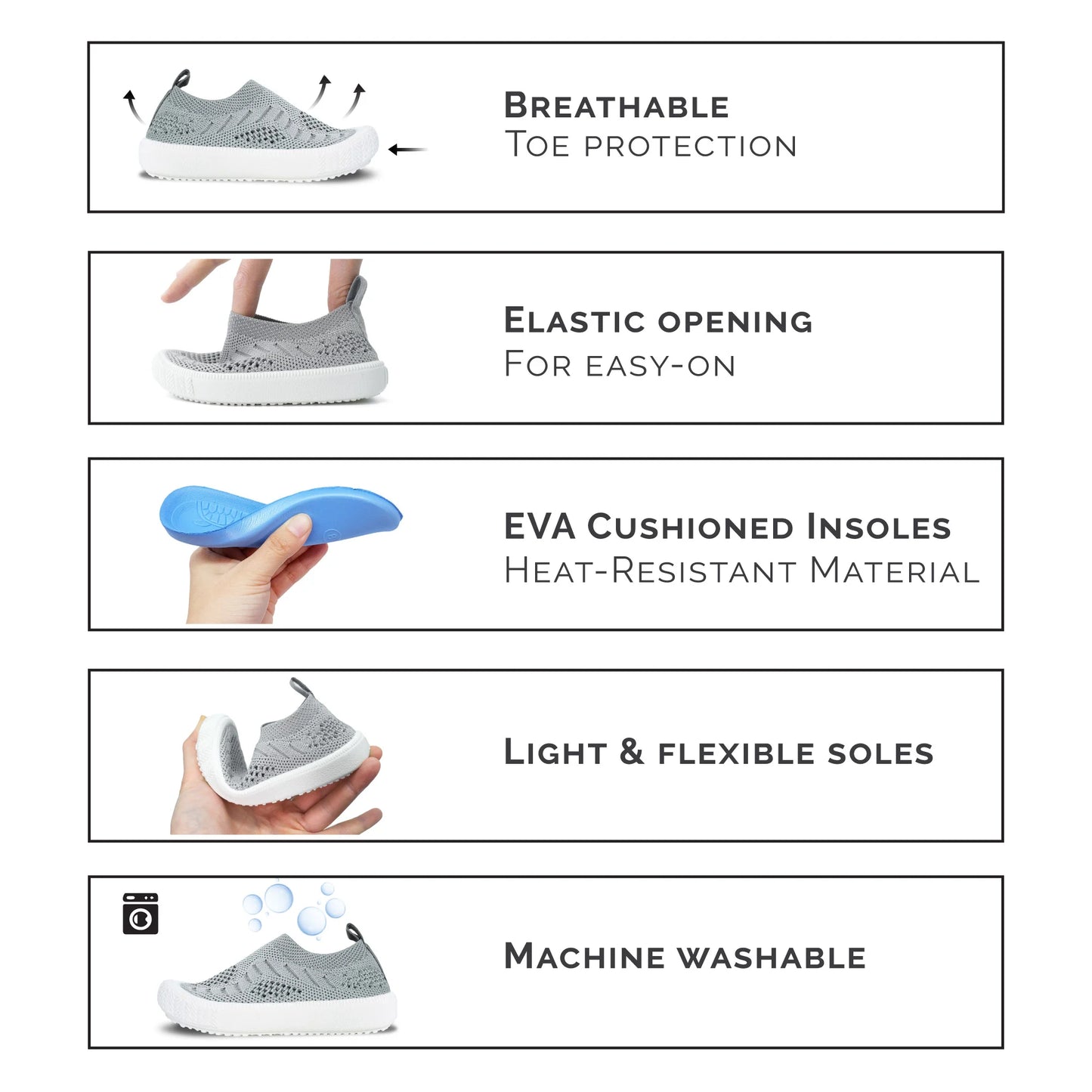 Kids Graphic Slip On Shoes | Grey Construction