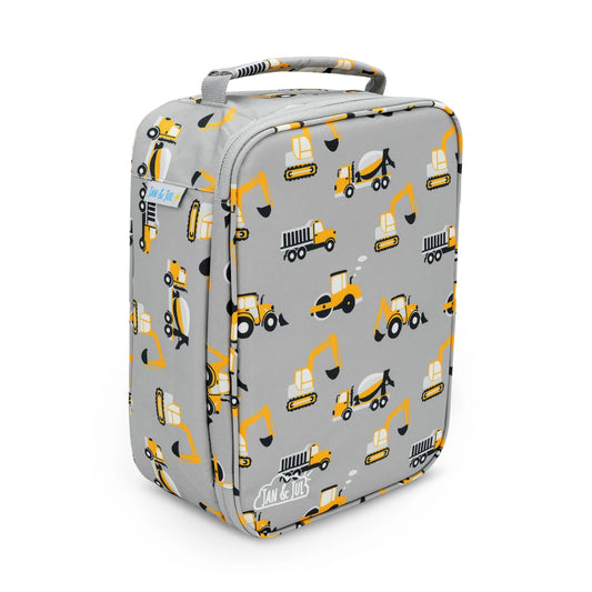 Grey Construction Kids Lunch Bag