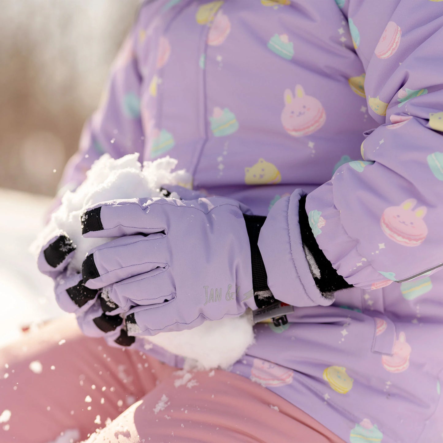 Black | Kids Waterproof Snow Gloves
