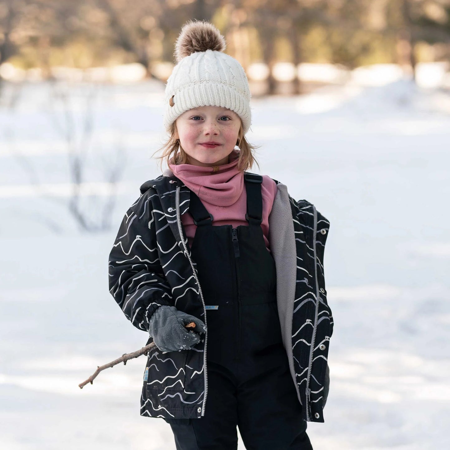 Kids Fleece Mittens | Dark Grey