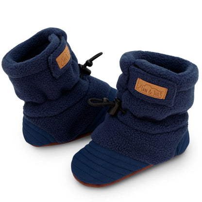Baby Stay-Put Cozy Booties | Navy