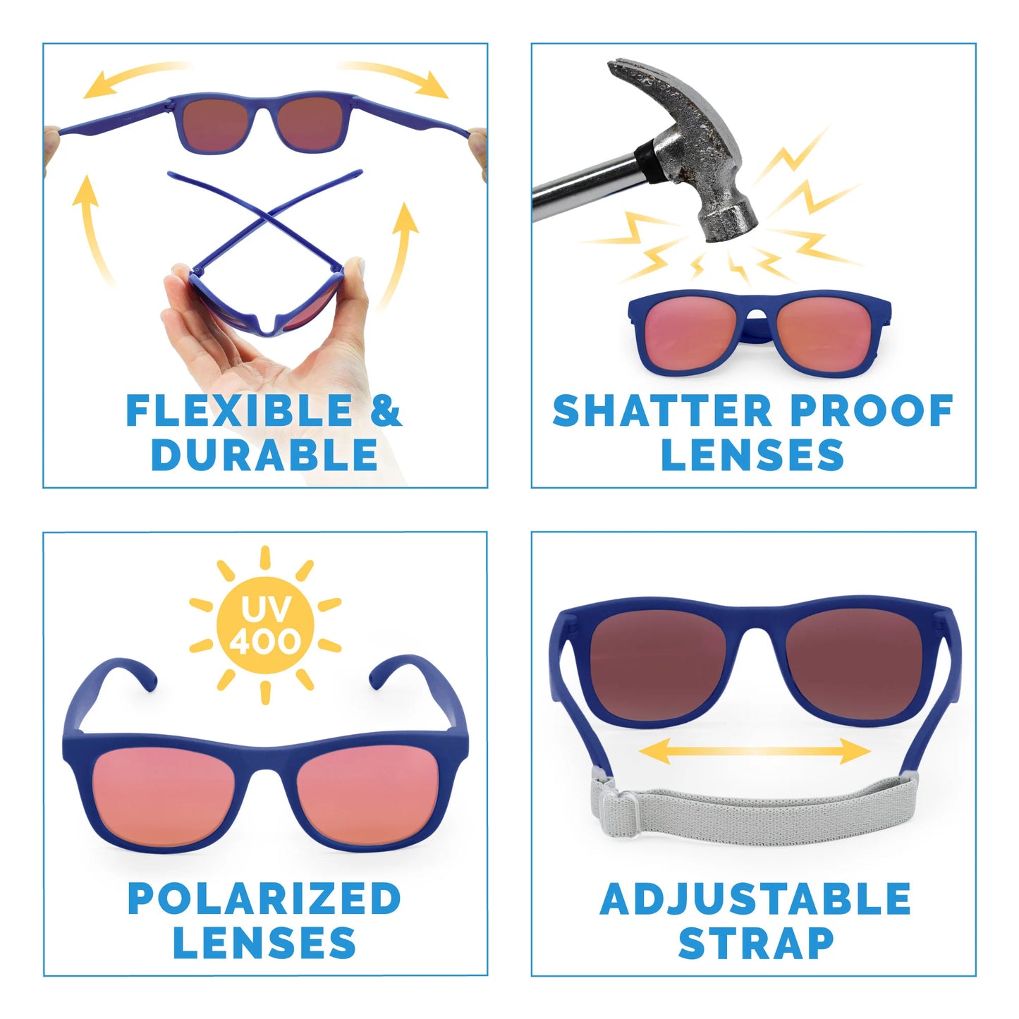 Navy Aurora Polarized Sunglasses