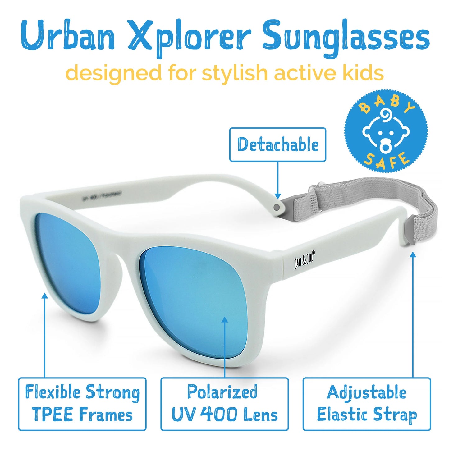 White Aurora Polarized Sunglasses