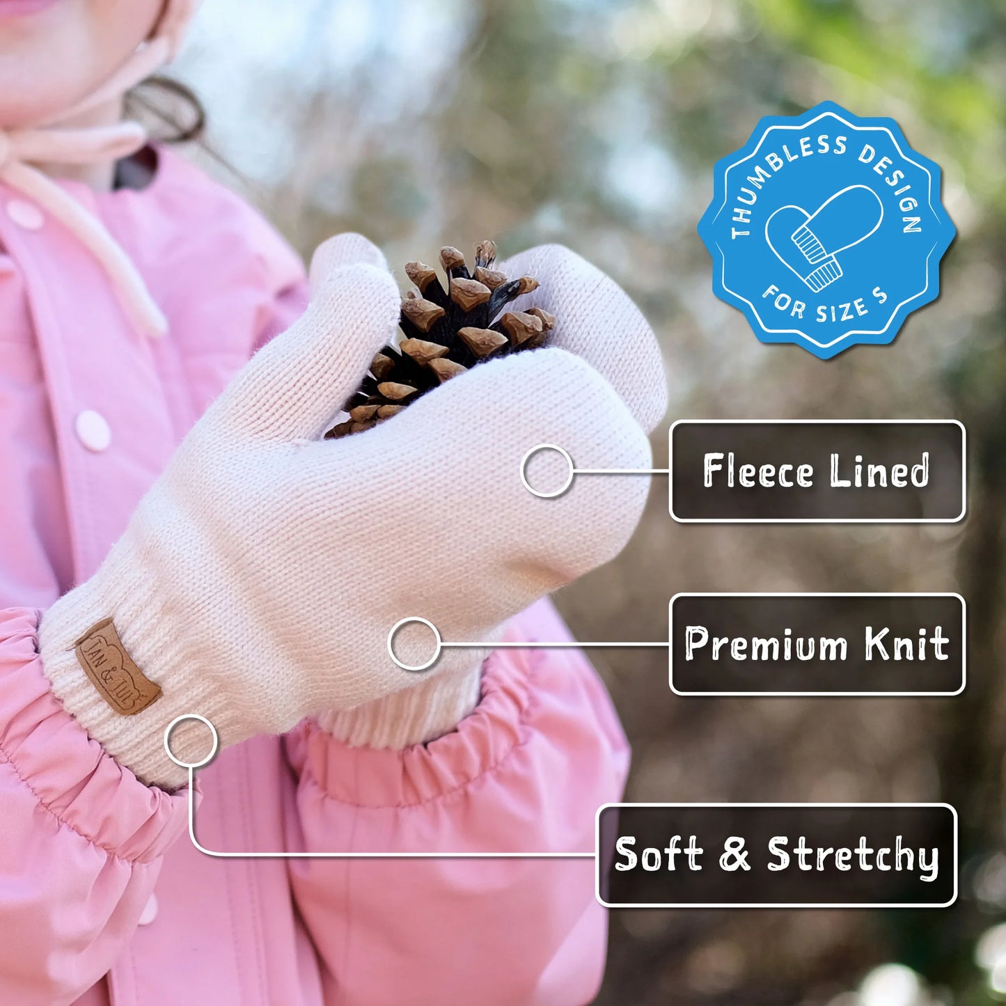 Cozy Knit Mittens | Wheat Feild