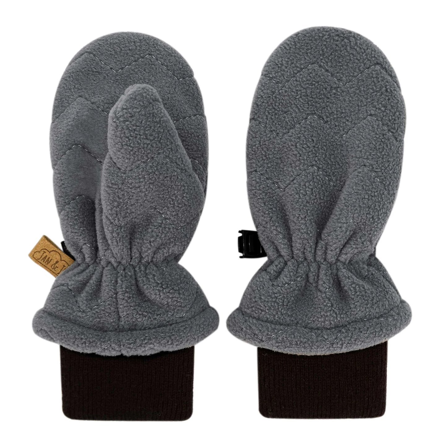 Kids Fleece Mittens | Dark Grey