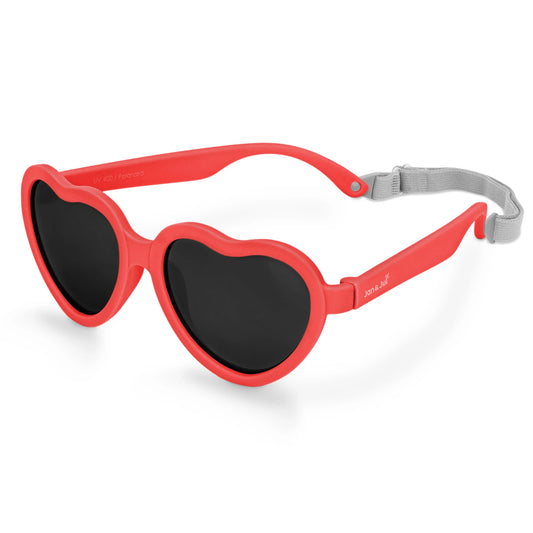 Kids Polarized Heart Sunglasses | Nautical Red