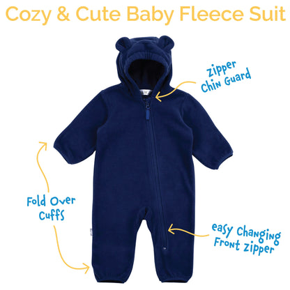 Stormy Blue - Baby Fleece Bunting Suit