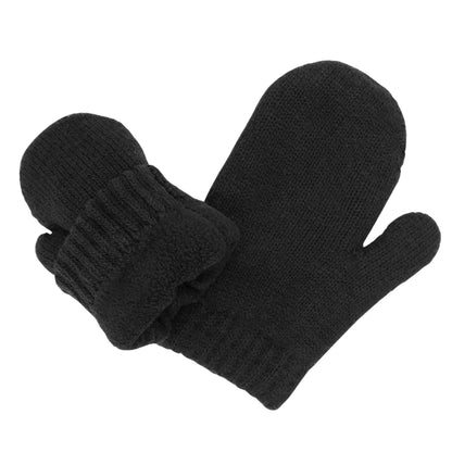 Cozy Knit Mittens | Jet Black