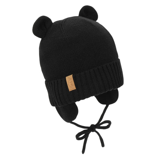 Jet Black | Bear Knit Hats
