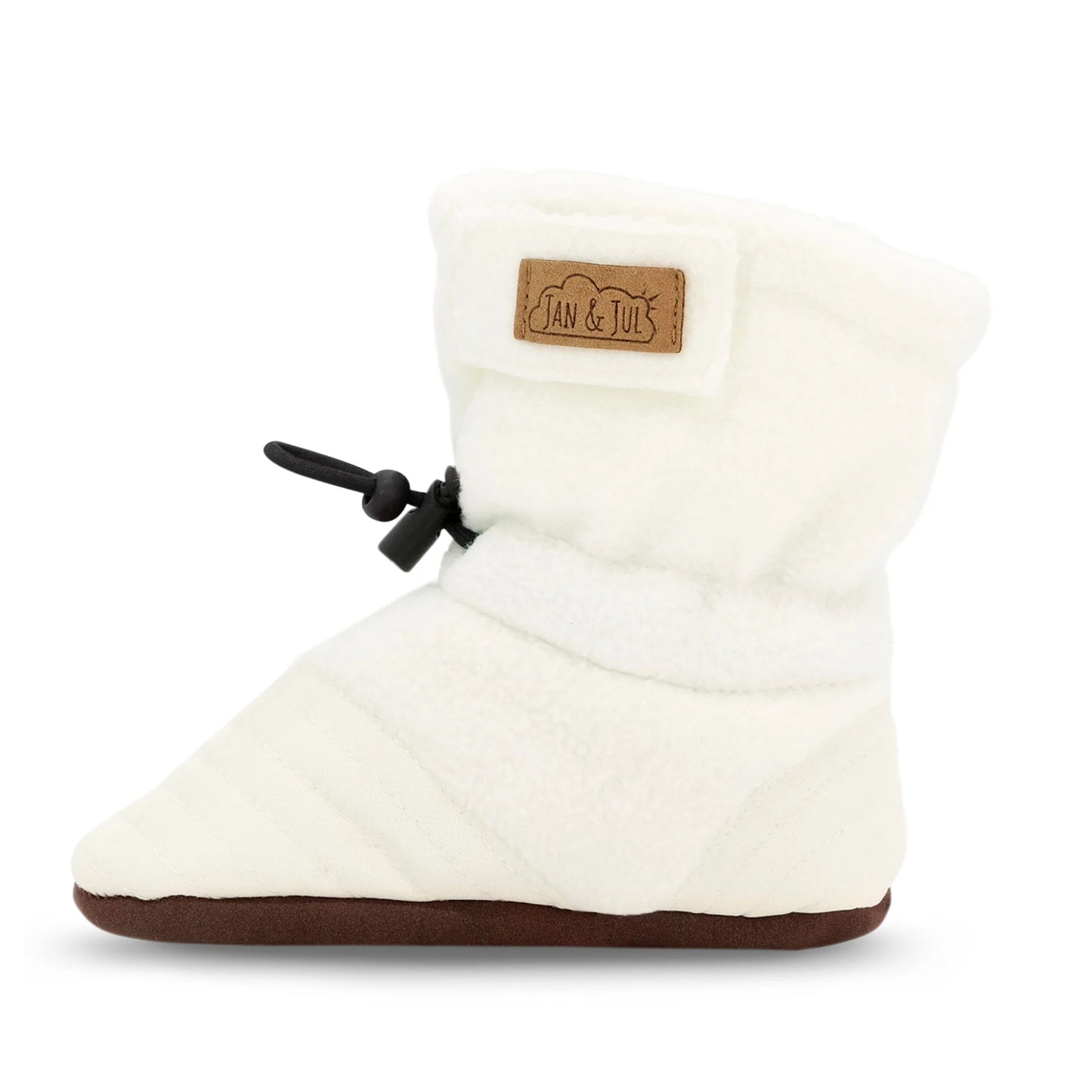 Baby Stay-Put Cozy Booties | Cream