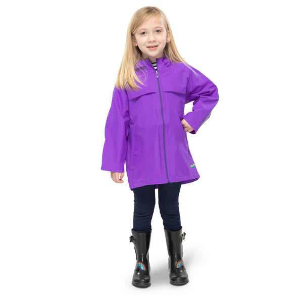 Purple Nylon Rain Coat