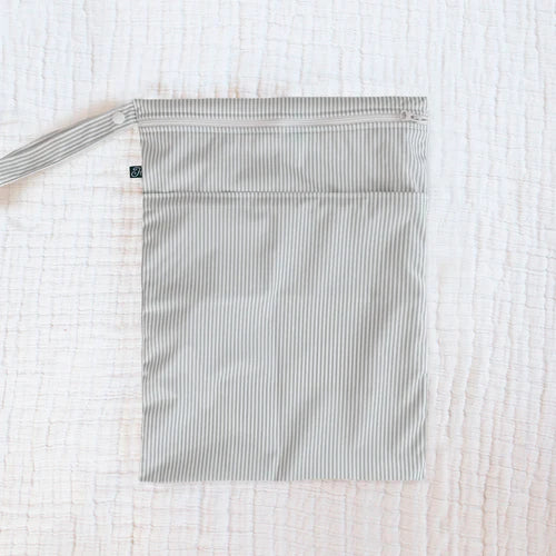 Wet Bag - Faux Seersucker Gray