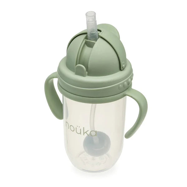 Non-Spill Weighted Straw Cup 9 oz - Moss