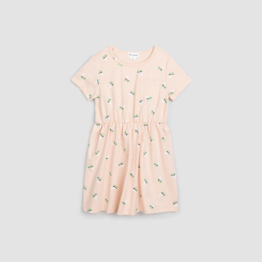 Kids Roller Skates Pink Jersey Dress