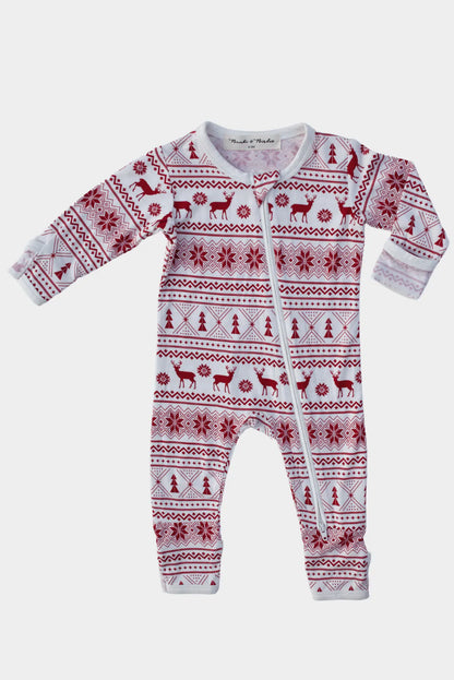 Zipper Sleeper - Red Fair Isle