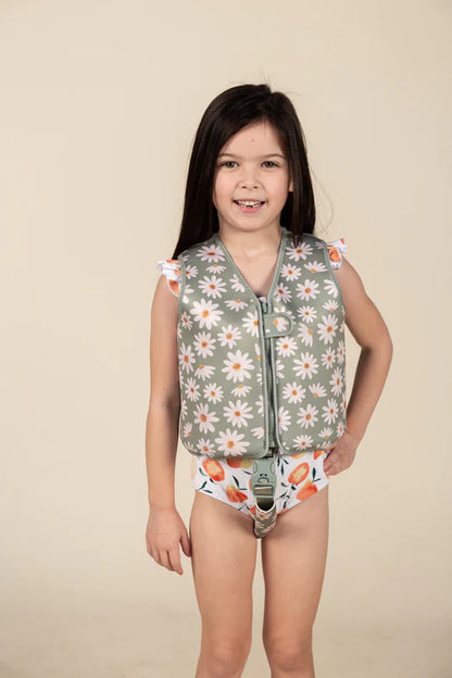 Sage Daisies Float Vests