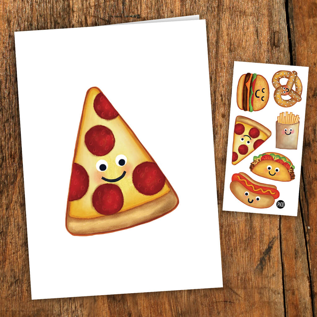 Pizza Card with Tattoos