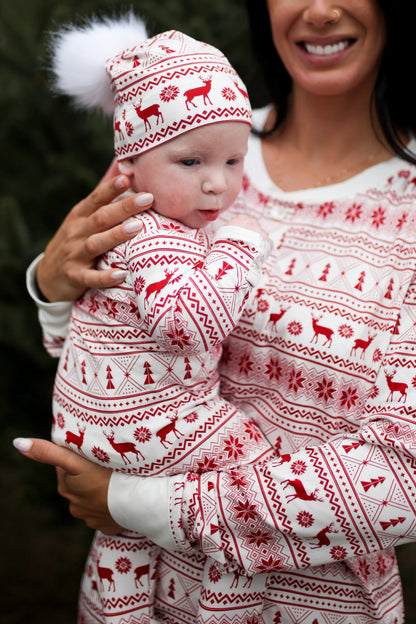 Zipper Sleeper - Red Fair Isle