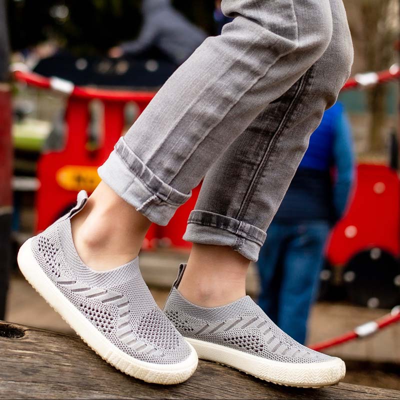 Grey Breeze Slip On Shoes