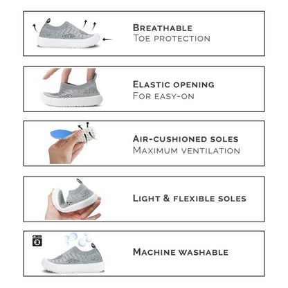 Grey Breeze Slip On Shoes