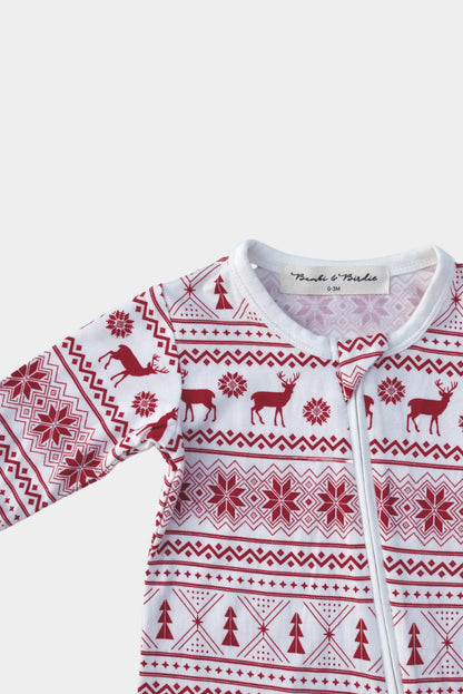 Zipper Sleeper - Red Fair Isle
